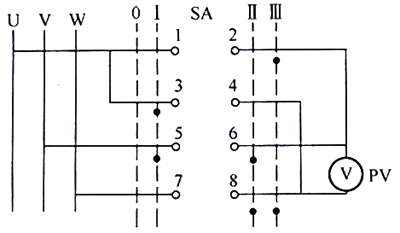 LW5-15/YH2型線(xiàn)電壓換相開(kāi)關(guān)接線(xiàn)圖