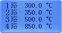 四路調(diào)節(jié)器測(cè)量顯示畫面