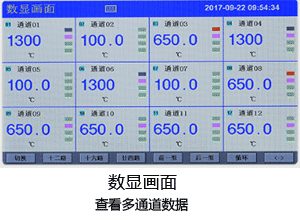 觸摸式無(wú)紙記錄儀數(shù)顯畫(huà)面