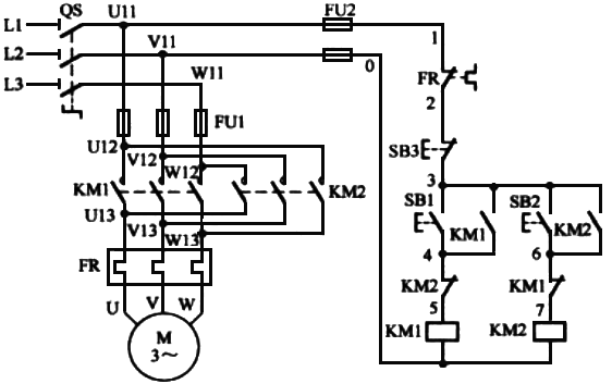 電動機(jī)正傳和反轉(zhuǎn)控制電路