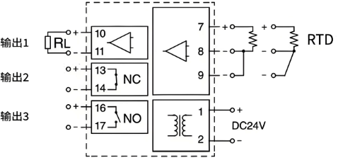 熱電阻信號(hào)報(bào)警設(shè)定器接線圖
